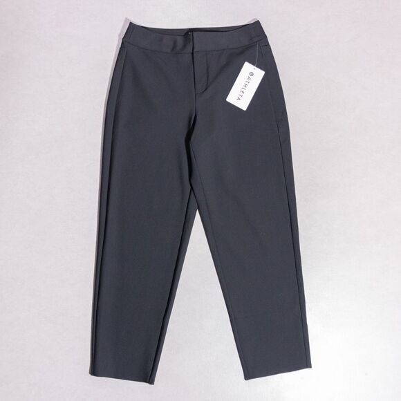 NWT Athleta Stellar High Rise Stretch Trouser Pants Black Women's 4P (410439) - Picture 1 of 7